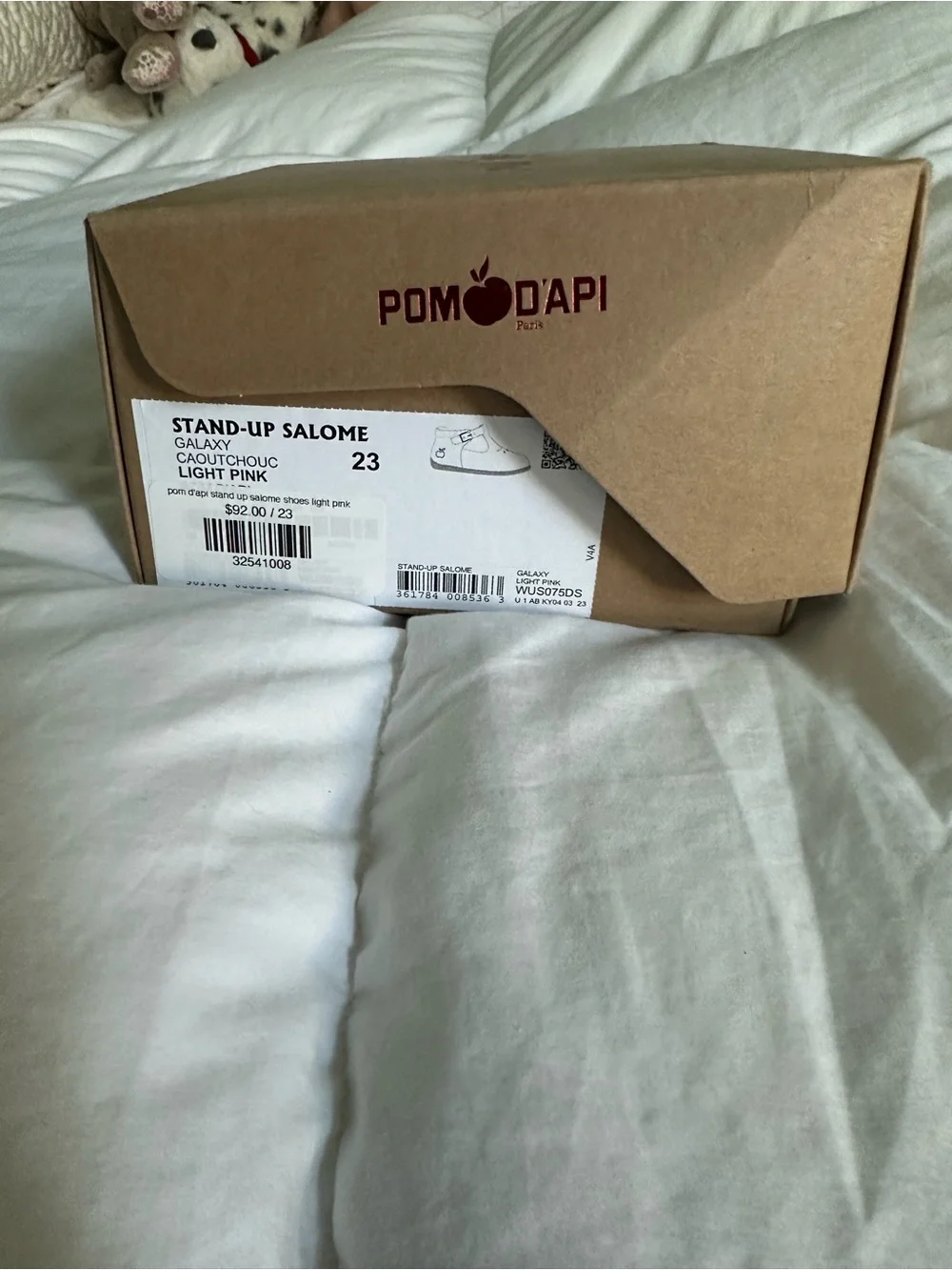 Pom D'Api Pink Mary Jane Baby Walker Shoes